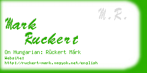 mark ruckert business card